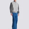 Wool and cashmere varsity jacket