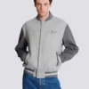 Wool and cashmere varsity jacket