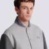 Wool and cashmere varsity jacket