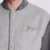Wool and cashmere varsity jacket