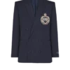 Wool blazer with crystal patch
