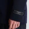 Wool blazer with crystal patch