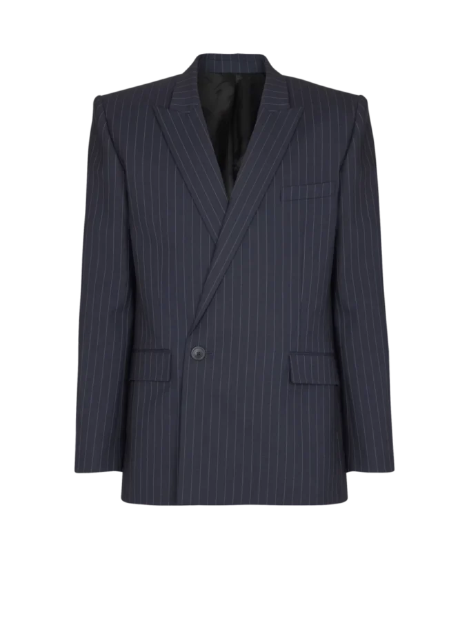 Wool pinstripe blazer