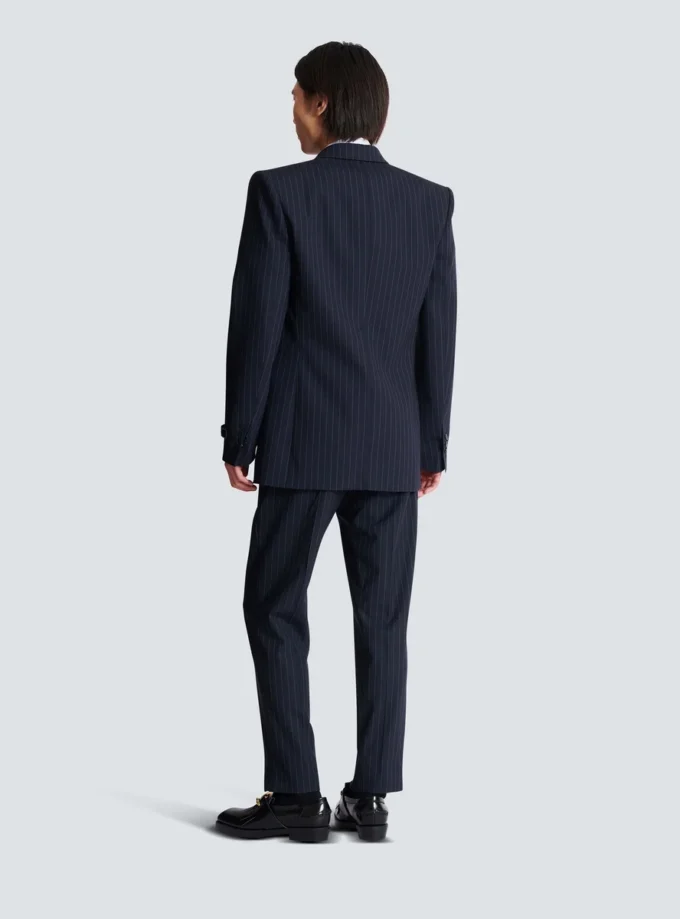 Wool pinstripe blazer