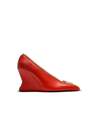 Zip Wedge pumps in lambskin leather Zip Wedge pumps in lambskin leather