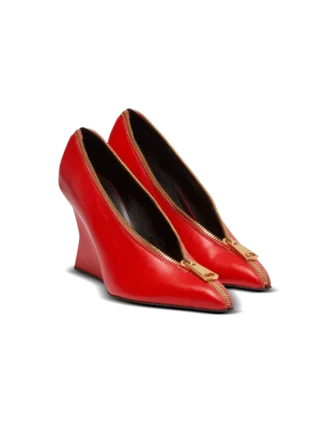 Zip Wedge pumps in lambskin leather Zip Wedge pumps in lambskin leather
