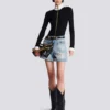 Zipped high-neck knit cardigan Zipped high-neck knit cardigan
