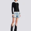 Zipped high-neck knit cardigan Zipped high-neck knit cardigan