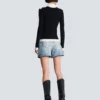 Zipped high-neck knit cardigan Zipped high-neck knit cardigan