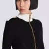 Zipped high-neck knit cardigan Zipped high-neck knit cardigan