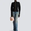 Zipped knit cardigan Zipped knit cardigan