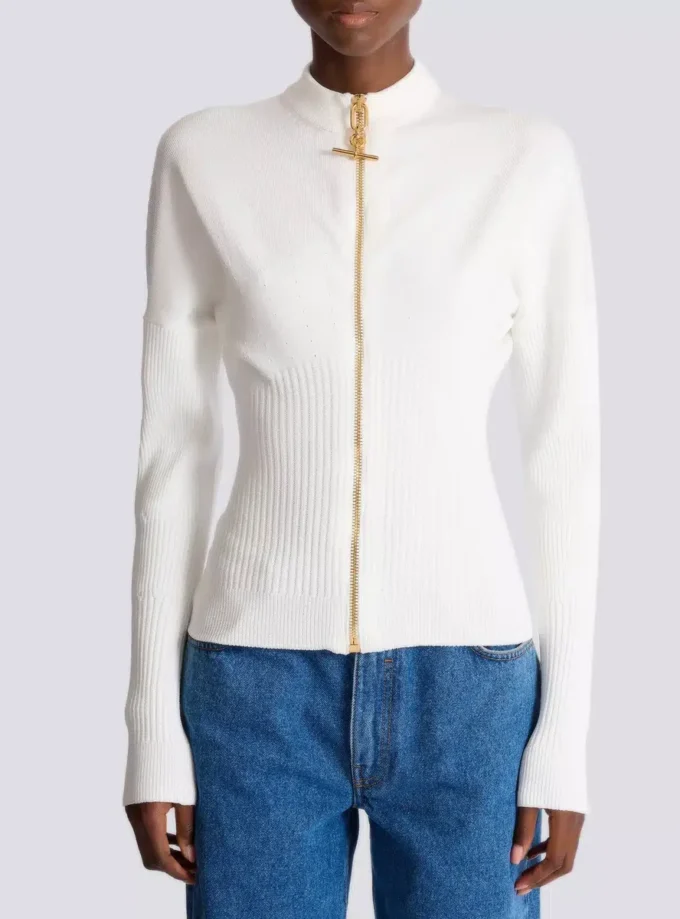 Zipped knit cardigan Zipped knit cardigan