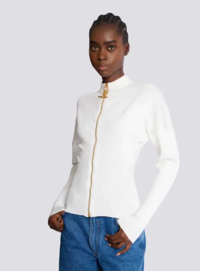 Zipped knit cardigan Zipped knit cardigan