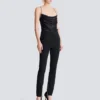 Zipped slim-fit grain de poudre trousers Zipped slim-fit grain de poudre trousers